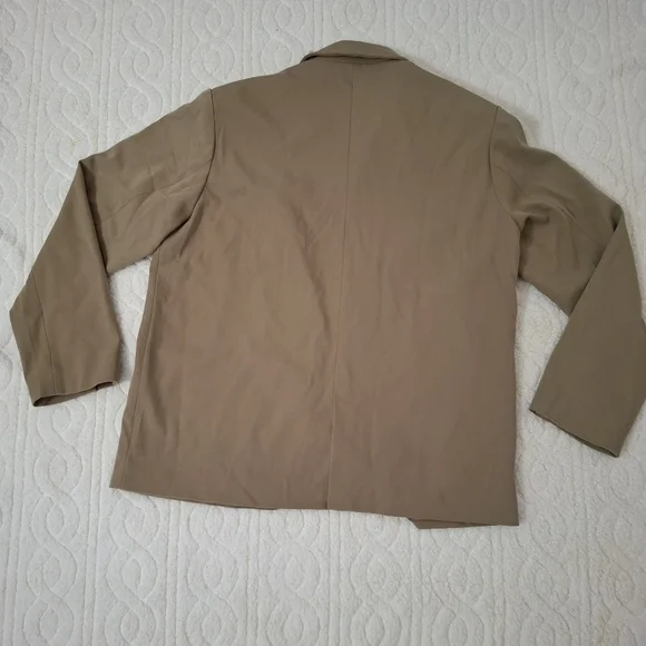 Meshki Simone Lined Oversized Blazer Button Olive Jacket Size Medium New - Picture 5 of 16